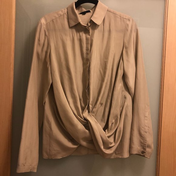 Burberry Tops - Beautiful 100% Silk Burberry Twist Blouse 8